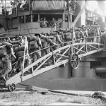 7-31-1915 Navy Yard marines boarding connecticut