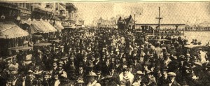 Atlantic City Boardwalk Crowd-4-18-1916